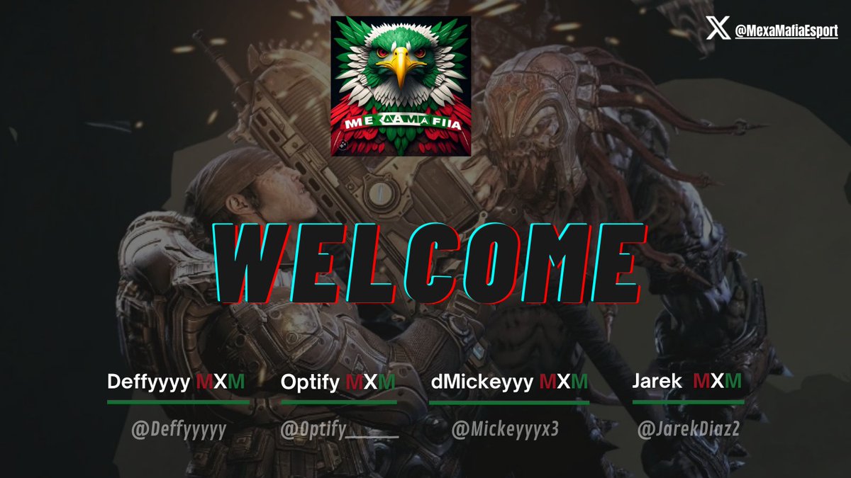Mexa Mafia E-sports (@mexamafiaesport) on Twitter photo Nos sentimos orgullosos de presentar al roster oficial que dará la cara en la <a href="/TeeGamingOrg/">Tee Gaming</a>. Se merecen nuestro apoyo incondicional!!! Chicos!!! Vamos con todo!! #MexaMafia
- <a href="/Deffyyyyy/">Ángel 🦦</a>
- <a href="/OPTIFY_____/">I Need Aciid</a>
- <a href="/Mickeyyyx3/">𝕄𝕚𝕔𝕜𝕚𝕤</a>
- <a href="/JarekDiaz2/">Jarek 🎇🌟</a>
Sintoniza a <a href="/Deffyyyyy/">Ángel 🦦</a> este domingo!! EXITO!!!! Nos sentimos orgullosos de presentar al roster oficial que dará la cara en la <a href="/TeeGamingOrg/">Tee Gaming</a>. Se merecen nuestro apoyo incondicional!!! Chicos!!! Vamos con todo!! #MexaMafia
- <a href="/Deffyyyyy/">Ángel 🦦</a>
- <a href="/OPTIFY_____/">I Need Aciid</a>
- <a href="/Mickeyyyx3/">𝕄𝕚𝕔𝕜𝕚𝕤</a>
- <a href="/JarekDiaz2/">Jarek 🎇🌟</a>
Sintoniza a <a href="/Deffyyyyy/">Ángel 🦦</a> este domingo!! EXITO!!!!