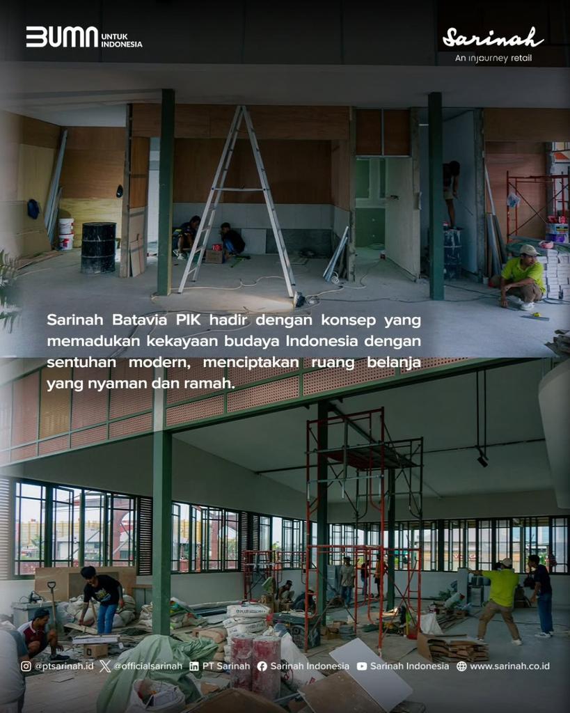 SmrTjsl's tweet photo. Akan segera dibuka Store Sarinah di Batavia Pantai Indah Kapuk!
 pembukaan Sarinah Batavia PIK yang merupakan salah satu destinasi wisata modern di Jakarta 
#StoreBaruSarinah #Sarinah #SarinahIndonesia #PanggungKaryaIndonesia #BUMNUntukIndonesia https://t.co/heokEUoIAf