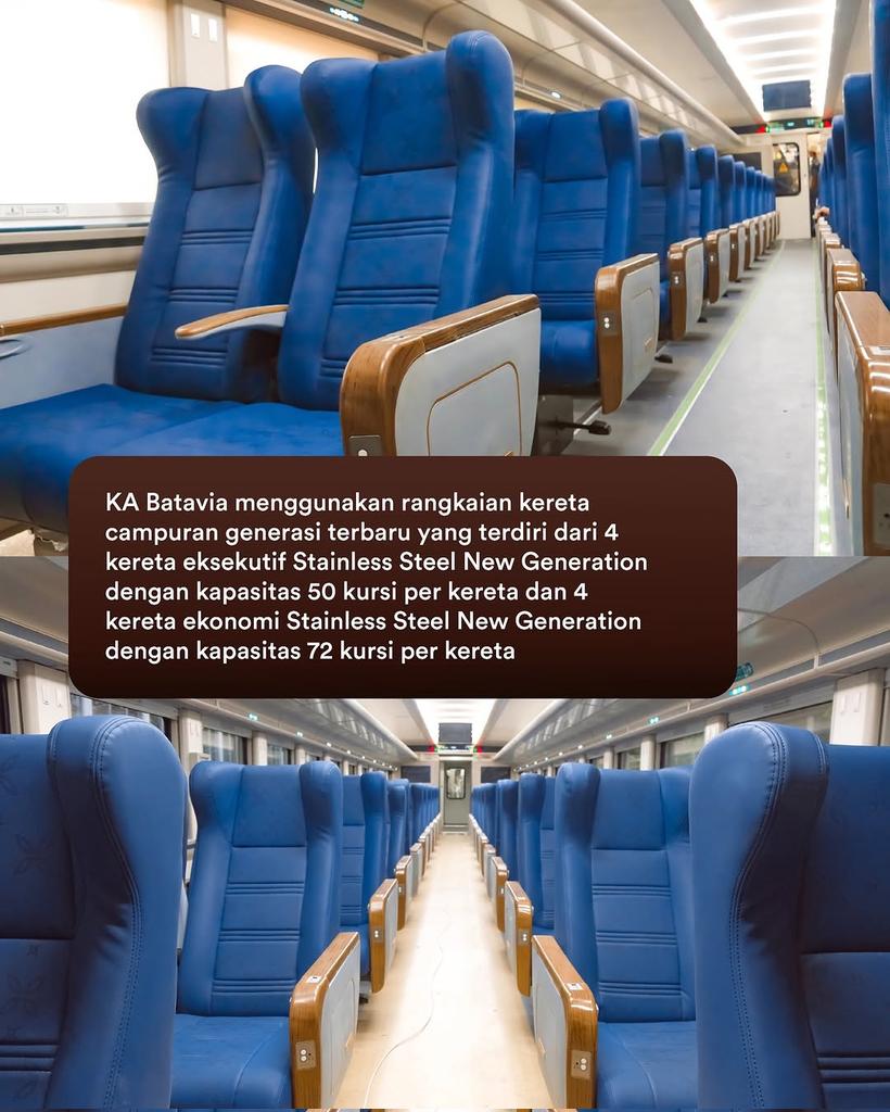 SmrTjsl's tweet photo. KAI resmi meluncurkan KA Batavia yang melayani rute Gambir–Solo Balapan pp setiap Kamis hingga Minggu selama Februari 2025. Perjalanan perdana dijadwalkan pada 6 Februari 2025.  WIB dan tiba di Gambir pukul 07.05 WIB.

#KeretaApiBatavia https://t.co/Yog86aJtsN