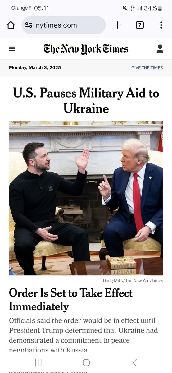 Et voilà. Évènement majeur et massif. L'ordre du monde a changé sous nos yeux en 6 semaines de présidence #Trump. Qui désarme l'#Ukraine face à la #Russie. Pour lui faire accepter un dépeçage de son territoire. #Poutine a gagné.