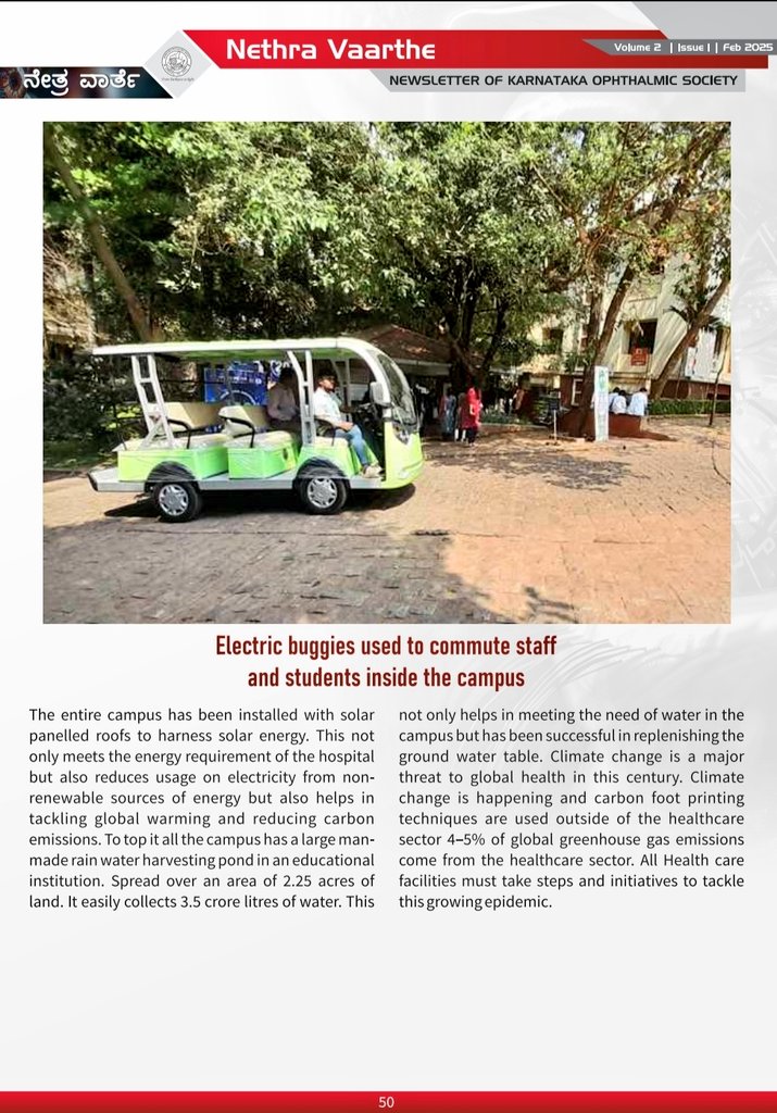 Dr Atul Kamath (@kamathatul) on Twitter photo Transforming Health Care through Sustainability!
Both <a href="/SankaraV2020/">SankaraEyeHospital</a> & <a href="/YenUniT/">Yenepoya (Deemed to be University)</a> are committed to providing top-notch health care while minimizing our environmental footprint.
The sustainable initiatives includes:
Solar-powered facility
Green cover combatting global warming
Water Transforming Health Care through Sustainability!
Both <a href="/SankaraV2020/">SankaraEyeHospital</a> & <a href="/YenUniT/">Yenepoya (Deemed to be University)</a> are committed to providing top-notch health care while minimizing our environmental footprint.
The sustainable initiatives includes:
Solar-powered facility
Green cover combatting global warming
Water