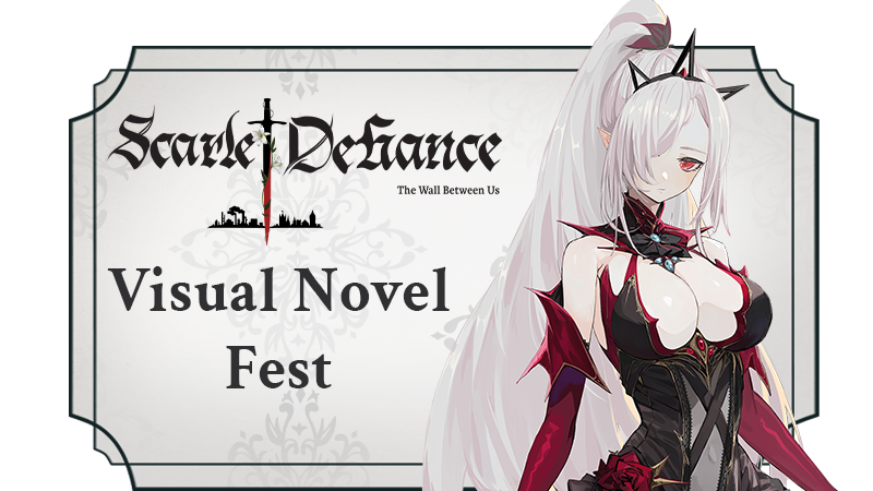 vmmersion's tweet photo. Scarlet Defiance: The Wall Between Us is participating in the Visual Novel Fest! This means that the game AND bundle w/ OST will be on sale for **20% off**

Along with this, we're happy to announce that some new updates will be coming next week for the Spring Sale!

Stay tuned next week for an official update announcement.

In the meantime, tell your friends and fellow yuri enthusiasts!

Happy Yuri-ing!!

https://t.co/WotAD4w9G4
