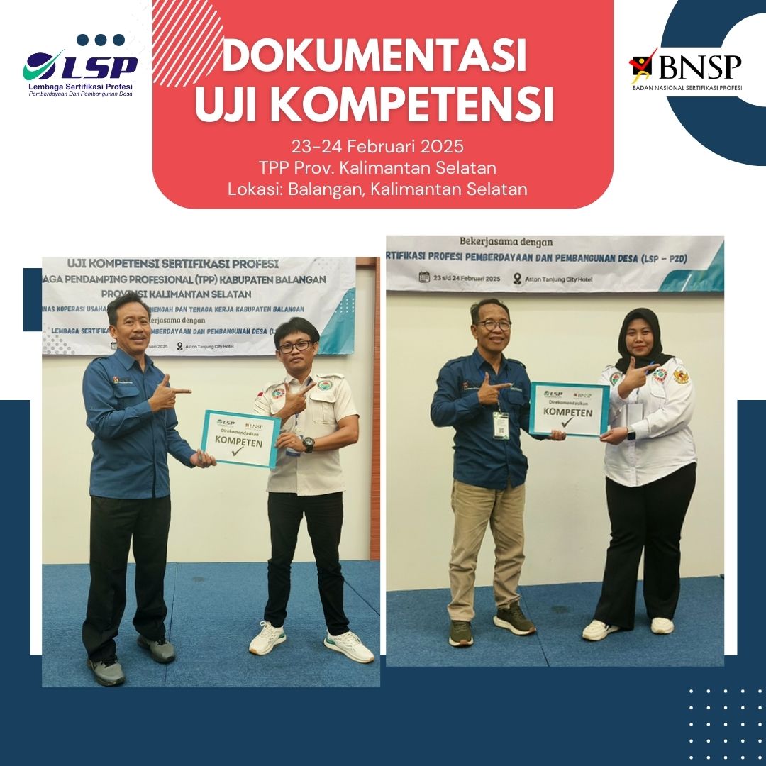 LSPP2D's tweet image. Dokumentasi dari para peserta TPP Prov. Kalimantan Selatan dengan semangat kompeten telah berjalan dengan harmoni dan lancar. Bertempat di TUK Balangan, Kalimantan Selatan

Salam &quot;Kompeten&quot;. ✅✅

Asesor yang bertugas:
- Choiril Akbar
- Sukoyo
- Nurul Hadi