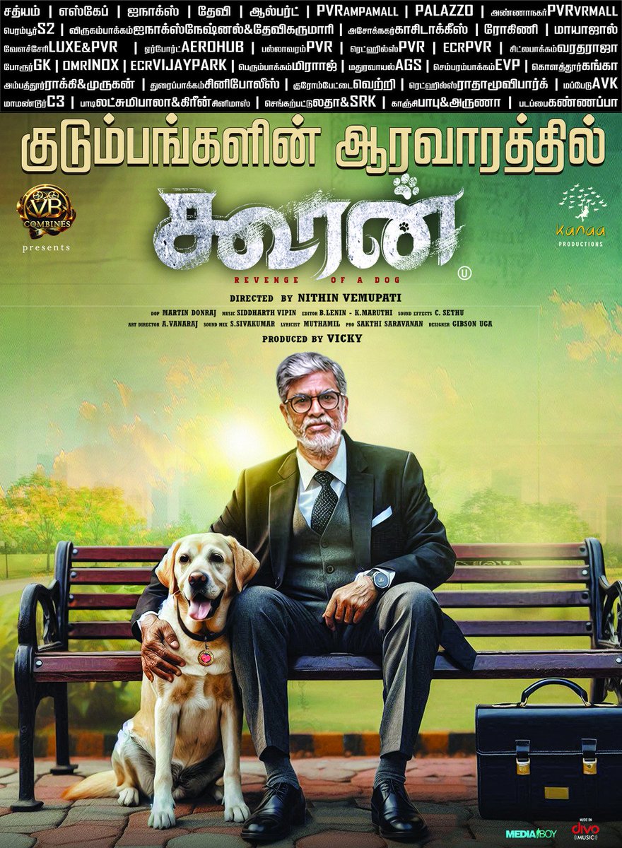 Ramesh Bala (@rameshlaus) on Twitter photo Are you a pet lover? You have a tender heart? It’s time to check out the noble film #Kooran. In theatres now
#KooranRunningsuccessfully
<a href="/yursvicky/">Vicky</a> <a href="/Dir_SAC/">S A Chandrasekhar</a>
<a href="/nithinvemupati9/">nithinvemupati</a> <a href="/martindonraj/">martindon</a>
<a href="/sidvipin/">Siddharth Vipin</a>
Production House <a href="/kanaaprodns/">Kanaa Productions</a>
<a href="/IndrajaSankar17/">Indraja Sankar</a>
#Balajishakthivel Are you a pet lover? You have a tender heart? It’s time to check out the noble film #Kooran. In theatres now
#KooranRunningsuccessfully
<a href="/yursvicky/">Vicky</a> <a href="/Dir_SAC/">S A Chandrasekhar</a>
<a href="/nithinvemupati9/">nithinvemupati</a> <a href="/martindonraj/">martindon</a>
<a href="/sidvipin/">Siddharth Vipin</a>
Production House <a href="/kanaaprodns/">Kanaa Productions</a>
<a href="/IndrajaSankar17/">Indraja Sankar</a>
#Balajishakthivel