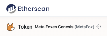 Meta Foxes has been verified on <a href="/etherscan/">etherscan.eth</a>  etherscan.io/token/0xc599f7…