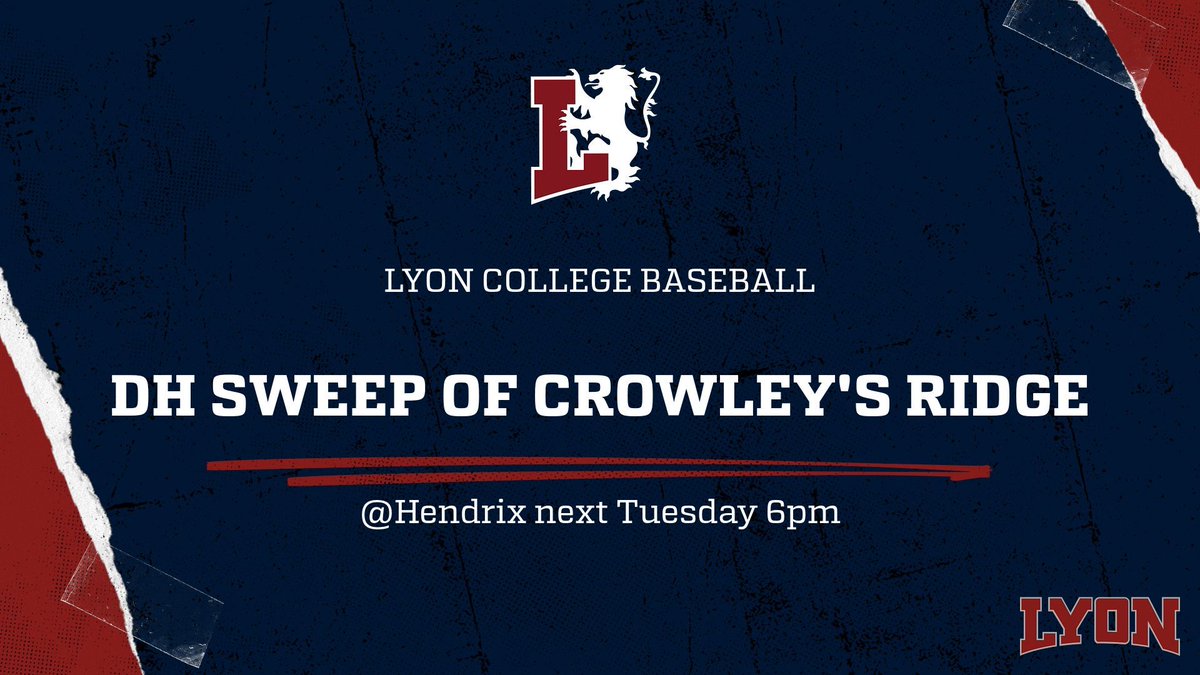 LyonBaseball's tweet photo. Scots grab win number 6 &amp; 7 on the year today vs Crowley’s Ridge!

Next home series vs ETBU https://t.co/Hid9vP80px