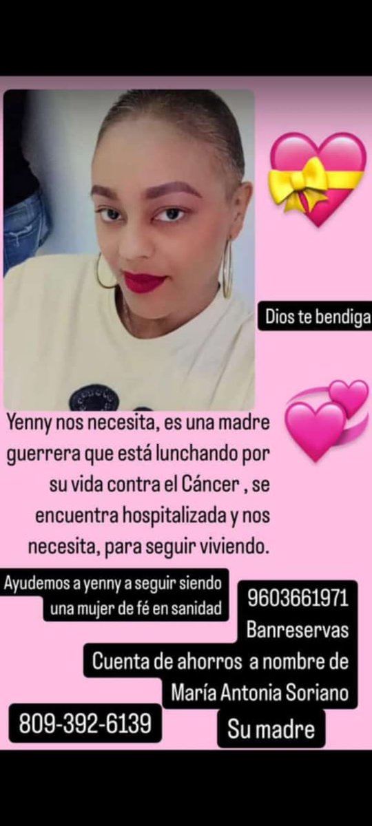 imjust_evo's tweet photo. @JaimeRinconRD Banco popular: 809434558
Banco reservas: 9603661971
 
Es mi cuñada está luchando contra el cáncer y estamos recolectando para los medicamentos y gastos médicos. https://t.co/yOb6IWTZN6