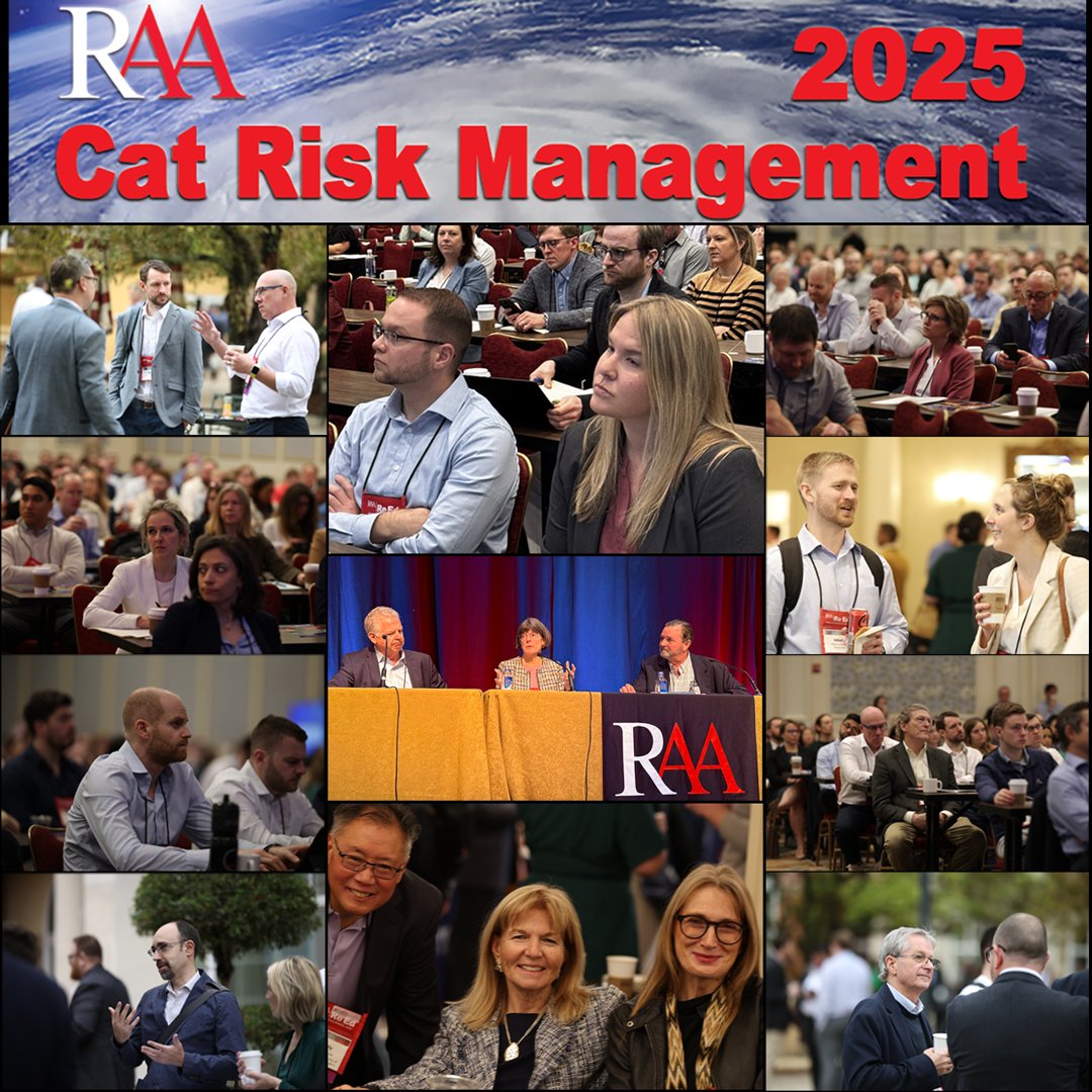 Last week's 2025 RAA Cat Risk Management is garnering enthusiastic reviews. As always, we are so grateful to our attendees, whose participation and enthusiasm made this such an outstanding event!
