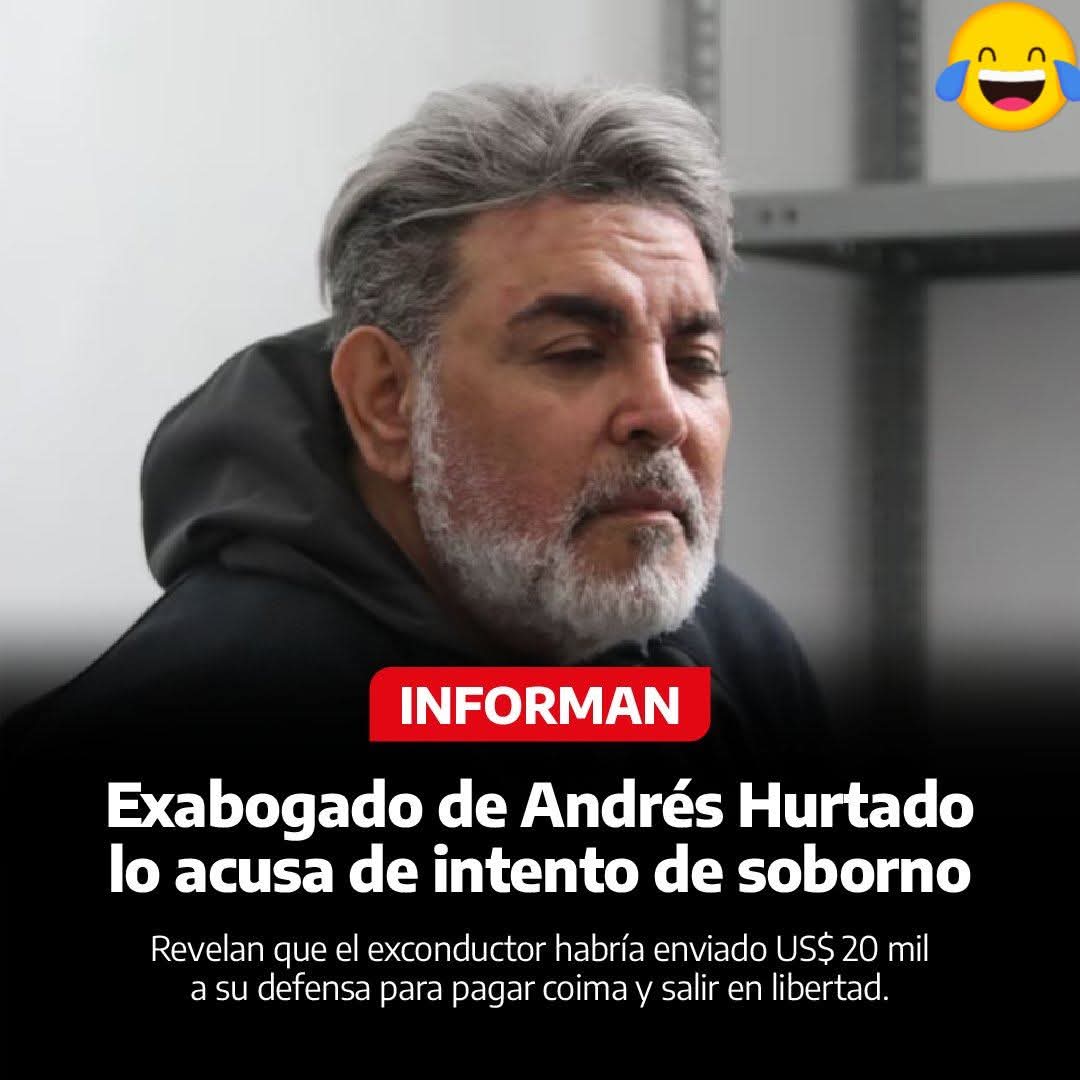 ALFONSO57820023's tweet photo. | En una impactante declaración ante la #Fiscalía, el abogado Russell Robles confesó que Andrés Hurtado le entregó #dinero para presuntamente sobornar al juez supremo Juan Carlos #Checkley y conseguir su excarcelación antes de #Navidad. Sin embargo, Robles admitió que nunca lleg https://t.co/HnSCqE8R54