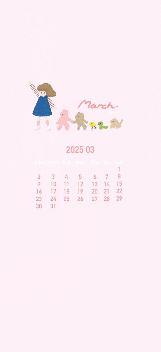 chun_375's tweet photo. 久しぶりに3月カレンダー作りました🌸3月(マーチ)とちいさいいきものたちの行進(マーチ)かけてます🍎✨#イラスト https://t.co/mTkg1A7iib