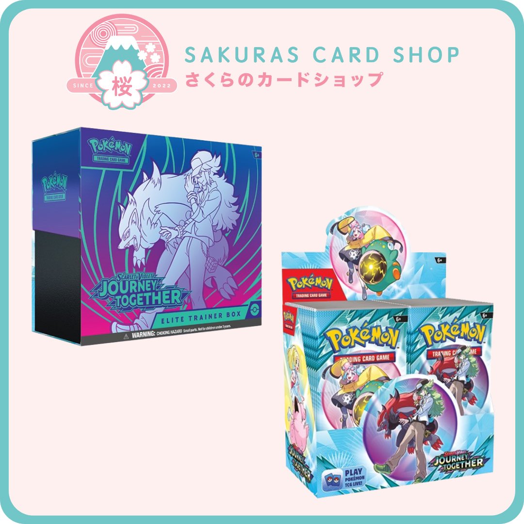 🌸Sakuras Card Shop🌸 (@sakurascardshop) on Twitter photo 🌸GIVEAWAY TIME🌸
1 winner will receive 1 Journey Together Booster Box PLUS an ETB!
How to enter:
✅ Follow <a href="/SakurasCardShop/">🌸Sakuras Card Shop🌸</a>
✅RT this post
✅Comment your favorite STARTED Pokemon!👀
Winner will be drawn 04/01
Open to US residents only. 🌸GIVEAWAY TIME🌸
1 winner will receive 1 Journey Together Booster Box PLUS an ETB!
How to enter:
✅ Follow <a href="/SakurasCardShop/">🌸Sakuras Card Shop🌸</a>
✅RT this post
✅Comment your favorite STARTED Pokemon!👀
Winner will be drawn 04/01
Open to US residents only.