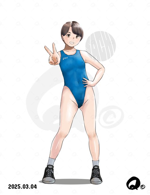 サチの競泳水着は誰かに刺さる✌…はず😅 