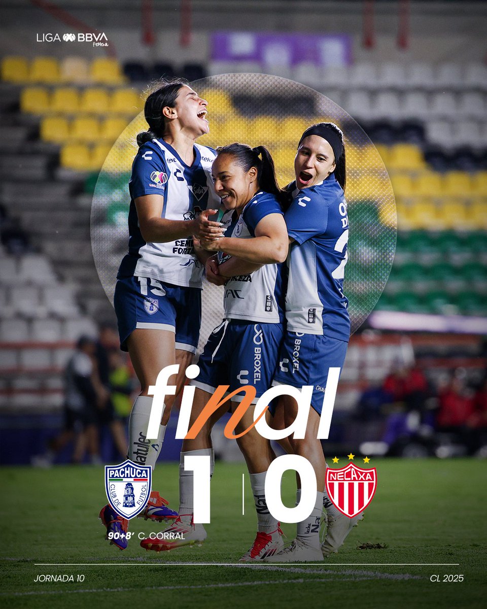 En los últimos minutos, <a href="/TuzosFemenil/">Club de Futbol Pachuca Femenil</a> consigue el triunfo. 🥵⌛️✅

#SomosDesafiantes⚡️
