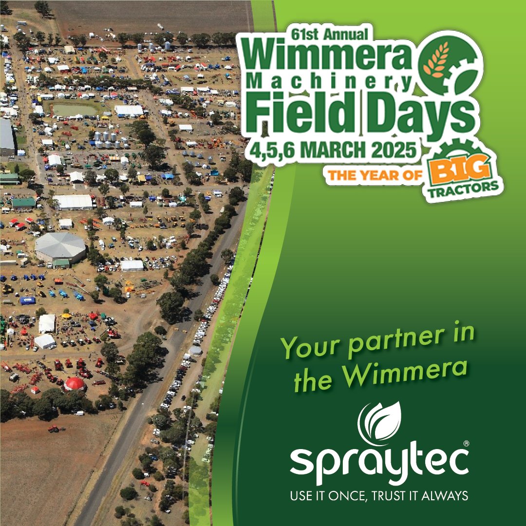 Thrilled to be part of the Wimmera Machinery Field Days this week!

👀 Visual Demonstrations
💰 Exclusive Offers
🔬 Independent R&amp;D 

Excited to partner with trusted drone companies, Green Sky Group and Webber &amp; Chivell Drones.

#WimmeraFieldDays #AgricultureInnovation