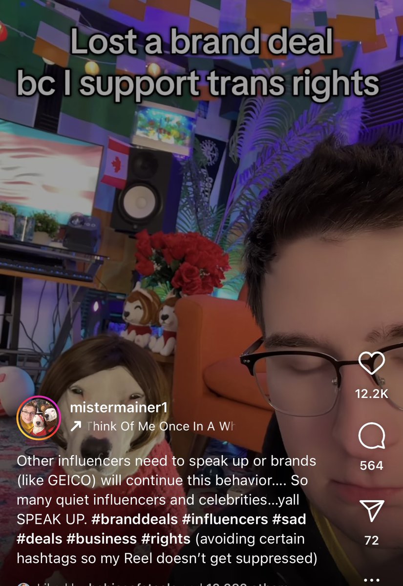 .<a href="/GEICO/">GEICO</a> just dropped someone for a brand deal because they spoke out in favor of trans rights. It also charges women 21% more than men. Canceling my auto policy as soon as they open tomorrow and going with another company that isn’t so awful.🏳️‍⚧️ #geico #TransRightsAreHumanRights