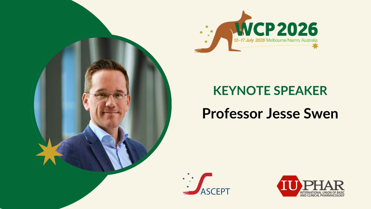 WCP2026 (@wcp2026) on Twitter photo Thrilled to announce Prof. <a href="/JesseSwen/">Jesse Swen</a> as a keynote speaker for #WCP2026! A leading expert in pharmacogenetics at Leiden University Medical Center with 200+ publications and groundbreaking research on genetic factors in drug response. Find out more at wcp2026.org Thrilled to announce Prof. <a href="/JesseSwen/">Jesse Swen</a> as a keynote speaker for #WCP2026! A leading expert in pharmacogenetics at Leiden University Medical Center with 200+ publications and groundbreaking research on genetic factors in drug response. Find out more at wcp2026.org