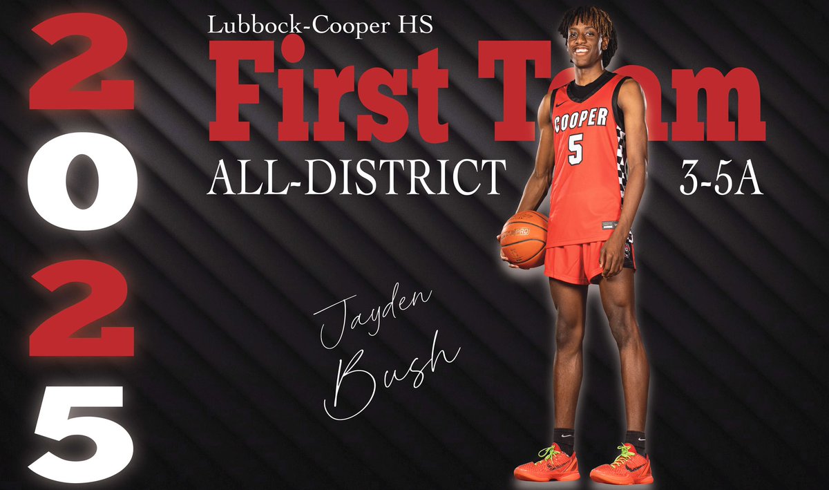 Jayden Bush (@jaydenbush0323) on Twitter photo Honored to receive first team all district!!
<a href="/BasketballLCP/">Lubbock-Cooper Boys Basketball</a> <a href="/CoachWhiteDB1/">Coach White</a> <a href="/ndalleh/">Nadir Dalleh</a> Honored to receive first team all district!!
<a href="/BasketballLCP/">Lubbock-Cooper Boys Basketball</a> <a href="/CoachWhiteDB1/">Coach White</a> <a href="/ndalleh/">Nadir Dalleh</a>