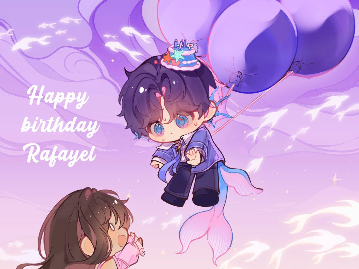 martabakman1is's tweet photo. I honestly wanted to post this later but it doesn't look good enough 😮‍💨

I will try to make another one and hope it turns out good enough. 

By the way, Happy birthday Rafayel. Thank you for being a part of my life. 🩷🫧

#Rafayel #LoveandDeepspace #RafayelBirthday2025 https://t.co/wwCc0DV1rN