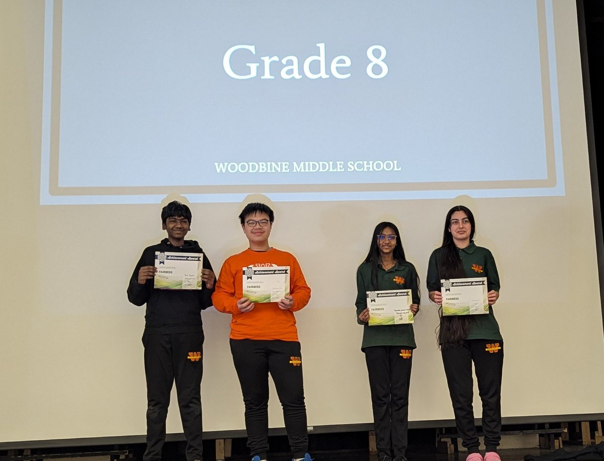 Celebrated our February Character Awards for fairness and an incredible student-led presentation for Chinese Heritage Month! Congratulations to all our award winners for showing fairness in our school community <a href="/WoodbineMS/">Woodbine Middle School TDSB</a>