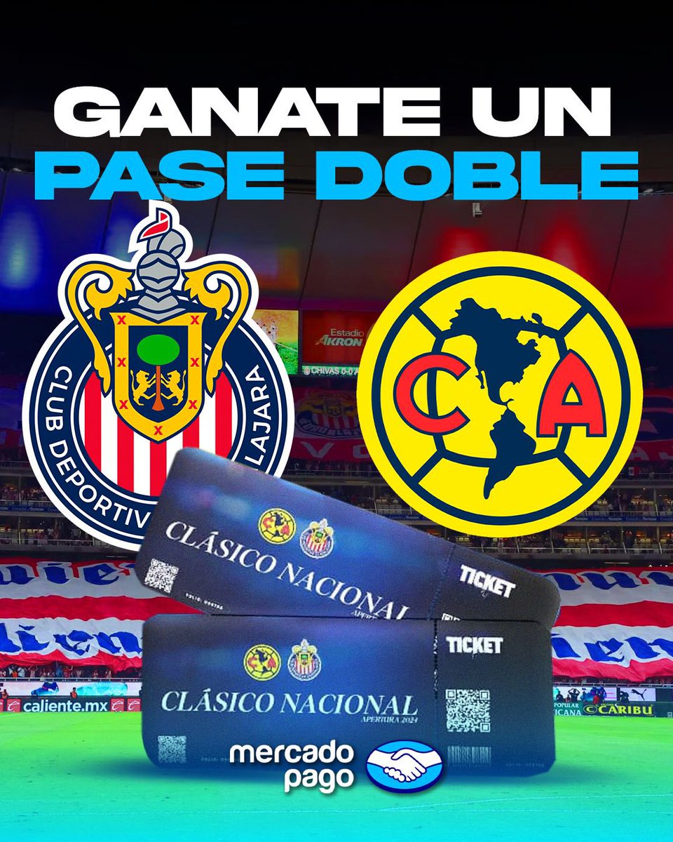 futboltuber's tweet photo. GANA UN PASE TRIPLE PARA EL @CHIVAS VS América! 🐐🇫🇷
 
-Sigue a @MercadoPagoMex y a mí.🫡

-dale repost y me gusta a esta publicación.
 
-Manda Captura de tu cuenta Mercado Pago con saldo mínimo de 500 pesos y comenta quién crees anote en el partido.

SE RIFARA 1PASE TRIPLE https://t.co/42F0yzaM7E
