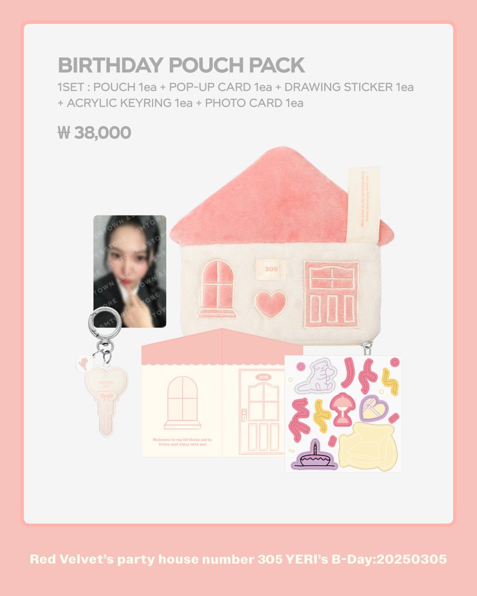 🧡THE HBD PARTY HOUSE FOR YERI🧡

#YERI 생일파티에 여러분을 초대합니다!
설렘 가득한 HBD PARTY HOUSE, 과연 어떤 모습일까요?🎂

📍SMTOWN &amp;STORE
📆SALES PERIOD : 2025. 3. 5 (WED) 14:00 ~ 2025. 3. 7 (FRI) 23:59 (KST)

📍KWANGYA@SEOUL
📆SALES PERIOD : 2025. 3. 5 (WED) 매장 오픈
