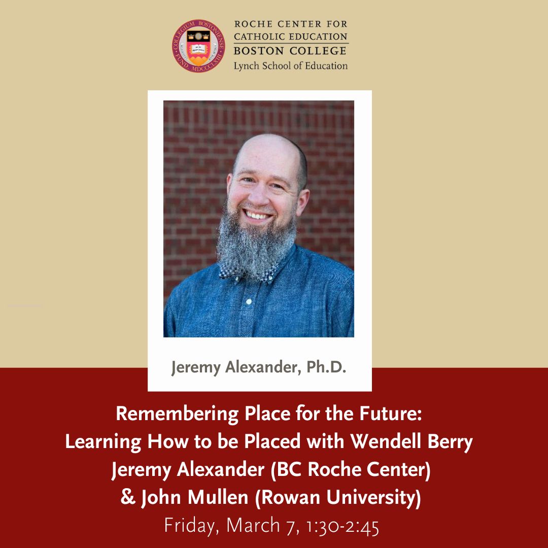 BC Roche Center (@rochecenter) on Twitter photo Attending the <a href="/Philosophyofed/">Philosophy of Education Society</a> Annual Meeting in Baltimore? Join Roche Center Instructional Coach, <a href="/_jsalexander/">Dr. Jeremy Alexander</a>, for his session examining the importance of place (geography) in education through the essays & fiction of Wendell Berry!
<a href="/bclynchschool/">Boston College Lynch School</a> Attending the <a href="/Philosophyofed/">Philosophy of Education Society</a> Annual Meeting in Baltimore? Join Roche Center Instructional Coach, <a href="/_jsalexander/">Dr. Jeremy Alexander</a>, for his session examining the importance of place (geography) in education through the essays & fiction of Wendell Berry!
<a href="/bclynchschool/">Boston College Lynch School</a>