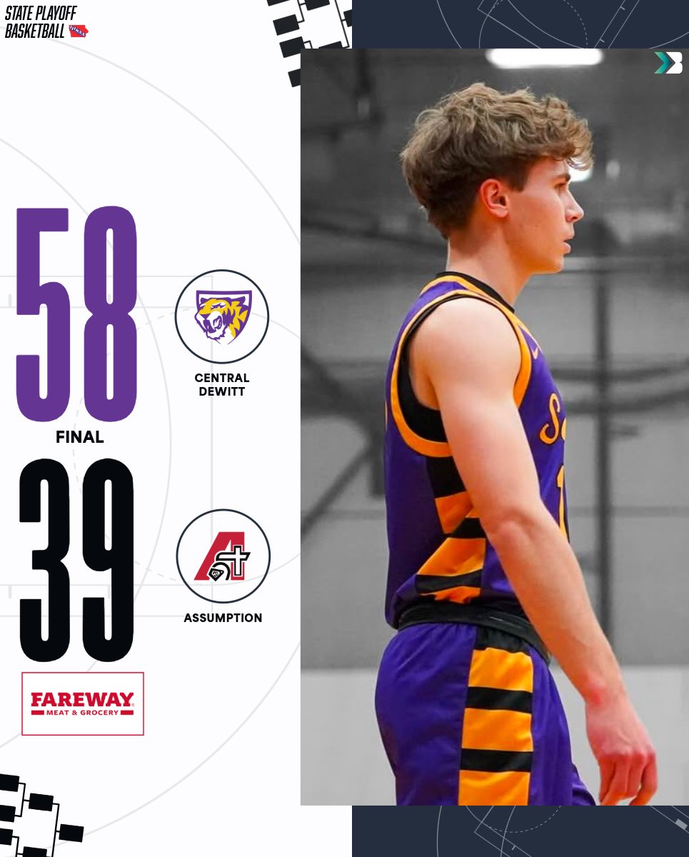 🚨𝗖𝗟𝗔𝗦𝗦 𝟯𝗔 𝗙𝗜𝗡𝗔𝗟 𝗦𝗖𝗢𝗥𝗘🚨

CENTRAL DEWITT TAKES DOWN THE REIGNING CHAMPS

THE SABERS HAVE SECURED A SPOT IN THE STATE TOURNAMENT

#iahsbkb Hughes Productions