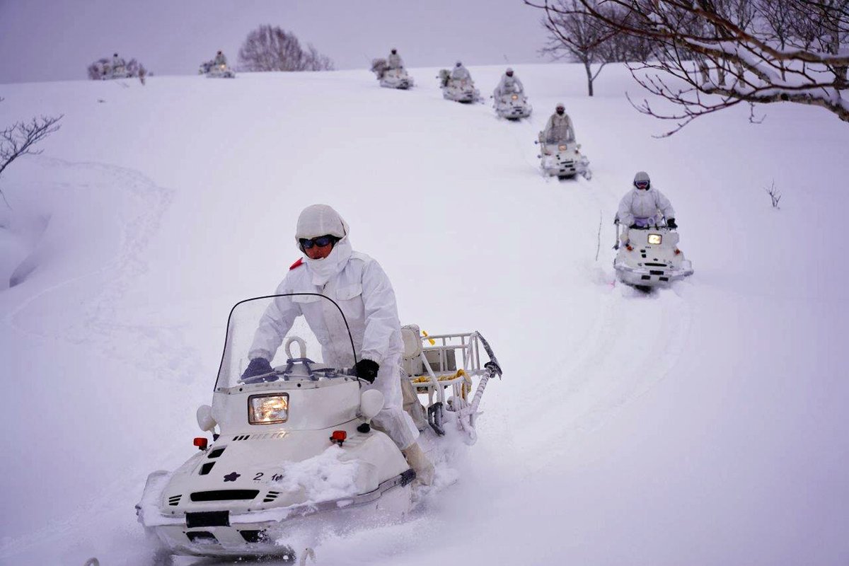 第2偵察隊 は #鬼志別演習場 において #軽雪上車 操縦訓練を行いまし
