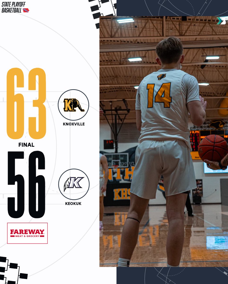 🚨𝗖𝗟𝗔𝗦𝗦 𝟯𝗔 𝗙𝗜𝗡𝗔𝗟 𝗦𝗖𝗢𝗥𝗘🚨

#3 KNOXVILLE REMAINS UNDEFEATED WITH A WIN OVER KEOKUK

THE PANTHERS ARE HEADING TO DES MOINES

#iahsbkb uite media