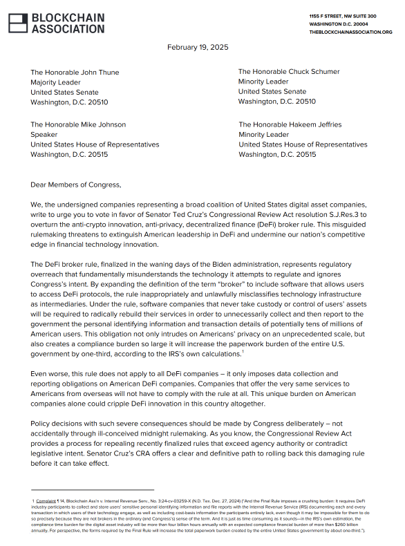 RichardHeartWin's tweet photo. Americans can click this link to easily remind their Senators to vote YES to S.J.Res.3 to protect DeFi tomorrow. Or, if you don't like doxxing yourself, you can call or email your senator directly!
https://t.co/bXvMU93iXo https://t.co/LaQNcnYsey