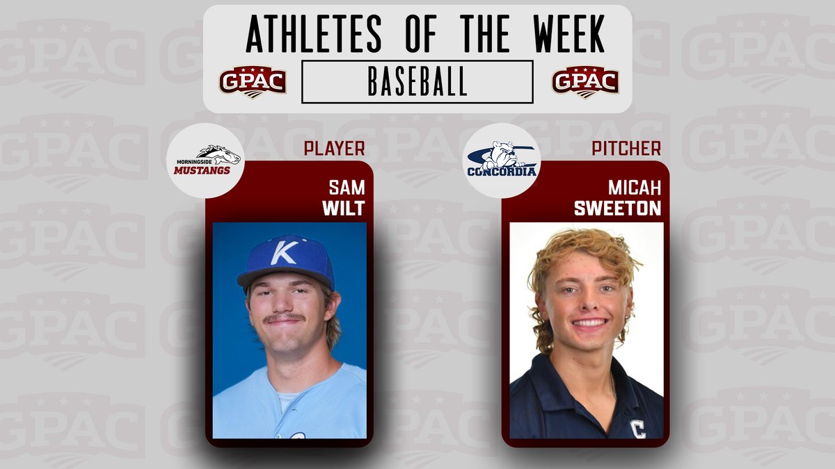 GPACSports's tweet image. BASEBALL: Week 4 Honors - (Pitcher) Micah Sweeton of @cunebulldogs and (Player) Sam Wilt of @MsideMustangs.

Complete Release:
tinyurl.com/gpacbsb4