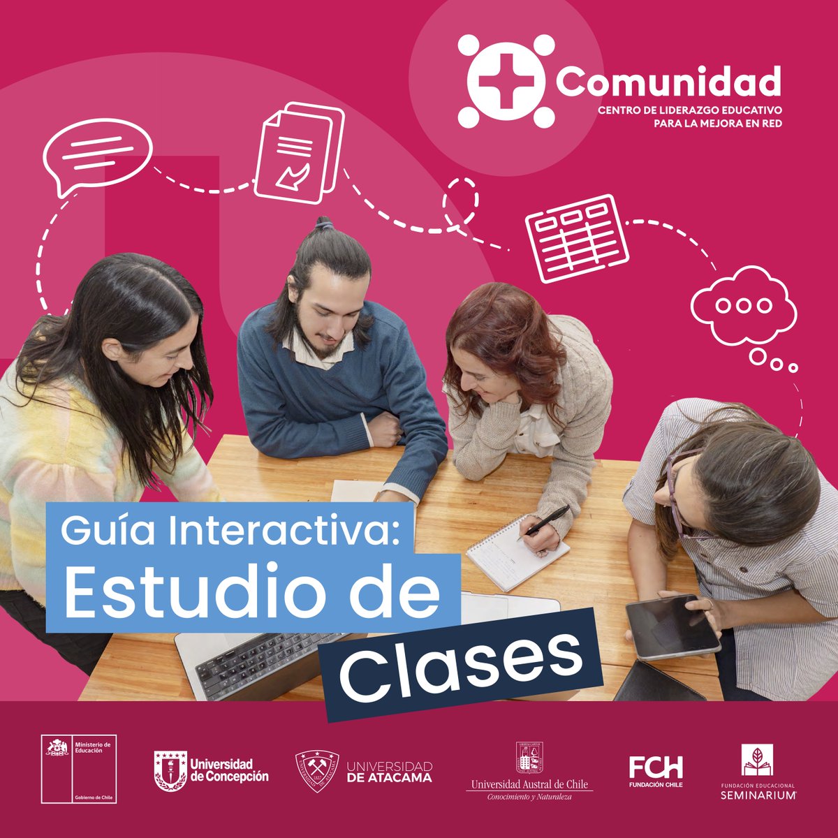 ¡NUEVA HERRAMIENTA! 🎉Descubre la Guía Interactiva sobre #EstudioDeClases, diseñada para ayudarte a implementar esta metodología, mejorar prácticas pedagógicas y fortalecer el trabajo en equipo entre docentes.

¡Descárgala gratis!​
👉centromascomunidad.cl/recursos

#SomosMasComunidad