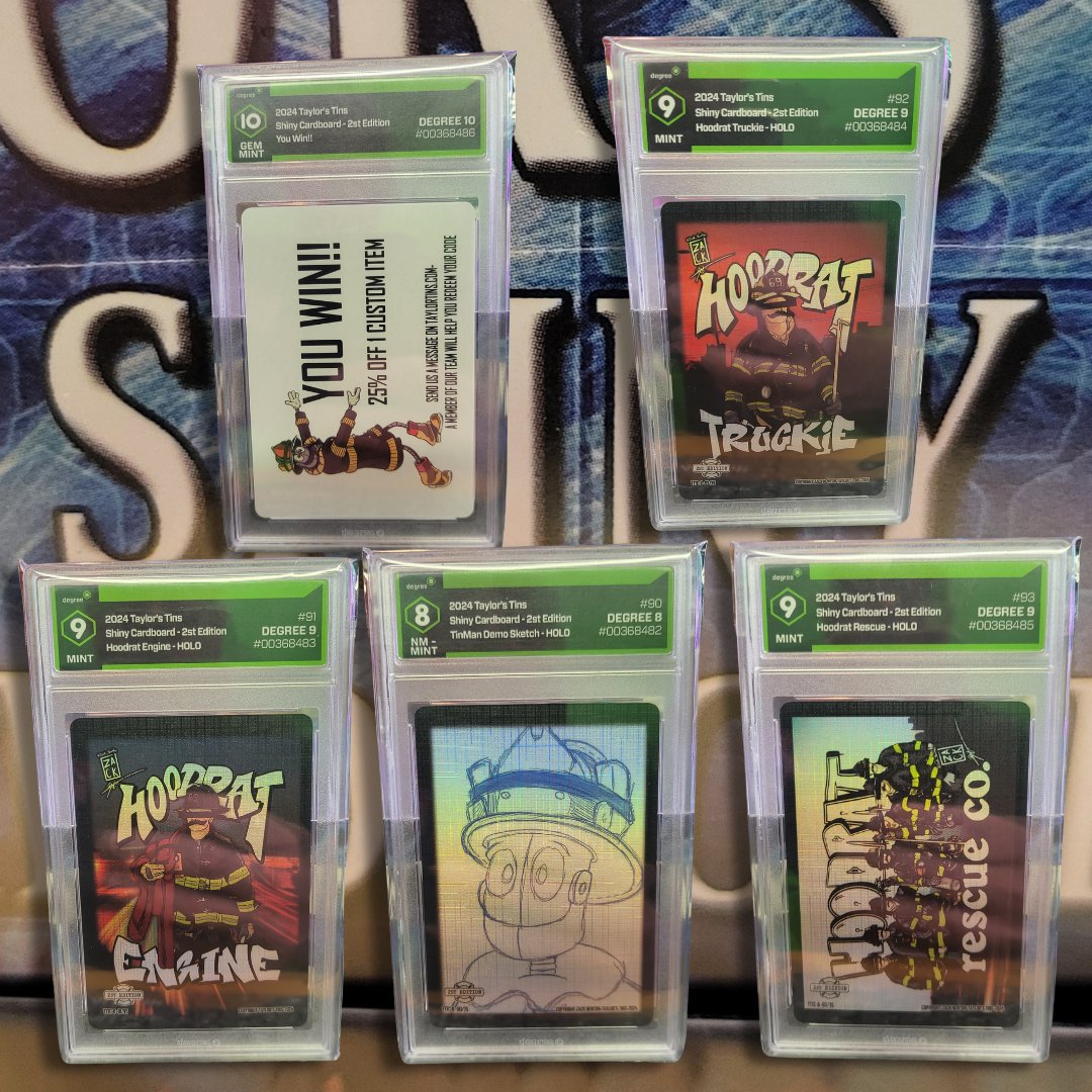 Check out these awesome slabs we just got in from <a href="/DegreeGrading/">Degree Grading</a>! They are an amazing company to work with and we will be sending more.
They grade alot of different types of cards and the attention to detail is top notch!
We did an unboxing live in our stream on Saturday, it was