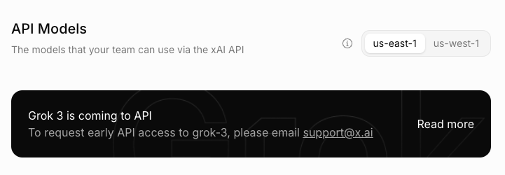 Grok3 APIのEarly Accessにご興味がある方は↓よりご連絡ください🙏

Grok APIのご利用は👇
console.x.ai