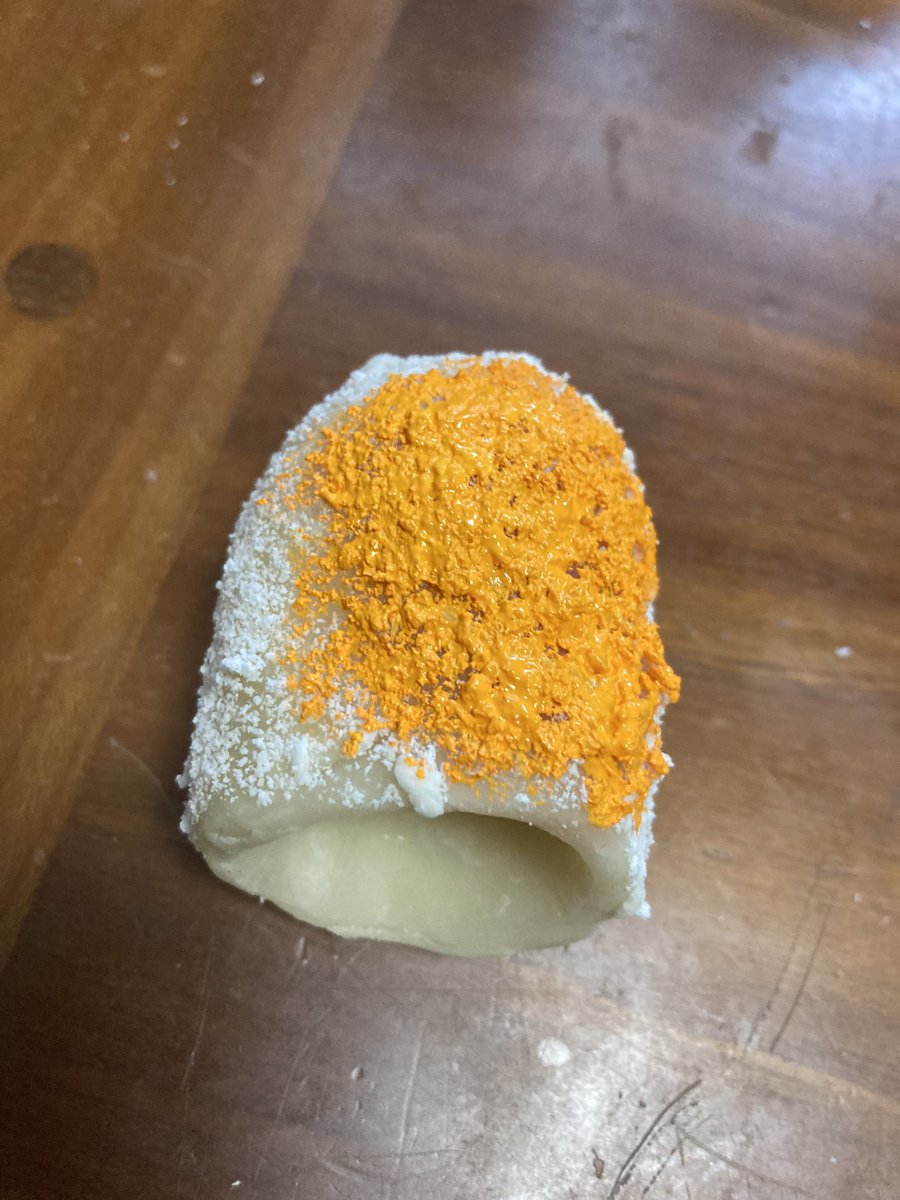 コロッケの色塗り過程