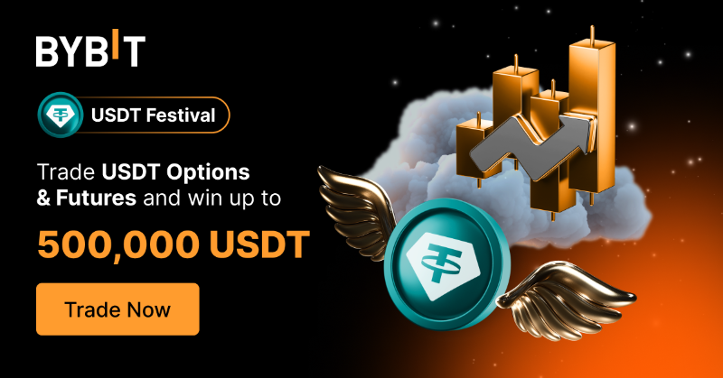 Bybit_Official's tweet photo. 🚀 Get ready to trade your way to the top! 💸 Join the Derivatives Trading Challenge, trade USDT Options &amp; Expiry Futures to win a share of 500,000 USDT with Bybit &amp; Tether! 🚀 

#Bybit #Tether #Derivatives
