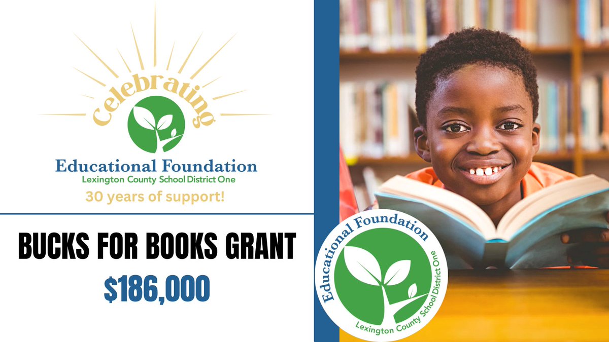 Ed Foundation (@lex1edfound) on Twitter photo Did you know our Bucks for Books Grants created in 2017 have invested $186,000 in strengthening the #Literacy skills of our <a href="/LexingtonOne/">Lexington County School District One</a> students? Thanks to our donors, we continue to support students and teachers via the purchase of needed classroom and library books! #30Years Did you know our Bucks for Books Grants created in 2017 have invested $186,000 in strengthening the #Literacy skills of our <a href="/LexingtonOne/">Lexington County School District One</a> students? Thanks to our donors, we continue to support students and teachers via the purchase of needed classroom and library books! #30Years