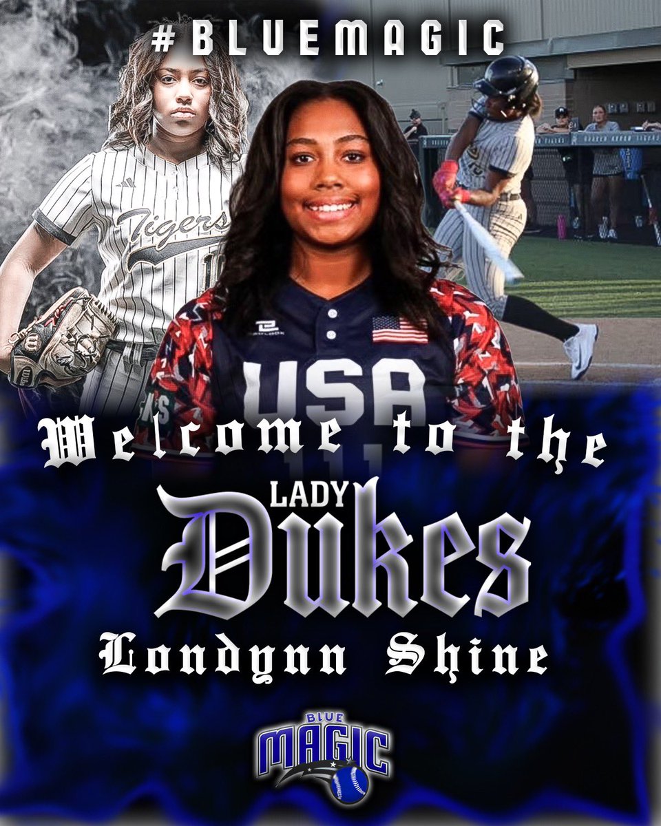Lady Dukes Lamar (@ladydukeslamar) on Twitter photo Welcome Londynn Shine, a 5’11” athletic power-hitting lefty from Tulsa, Oklahoma, to the Lady Dukes National Team! Londynn brings elite athleticism, game-changing power at the plate, and a competitive fire that will make an immediate impact.<a href="/LondynnShine/">Londynn Shine 2️⃣0️⃣2️⃣8️⃣</a> Welcome Londynn Shine, a 5’11” athletic power-hitting lefty from Tulsa, Oklahoma, to the Lady Dukes National Team! Londynn brings elite athleticism, game-changing power at the plate, and a competitive fire that will make an immediate impact.<a href="/LondynnShine/">Londynn Shine 2️⃣0️⃣2️⃣8️⃣</a>