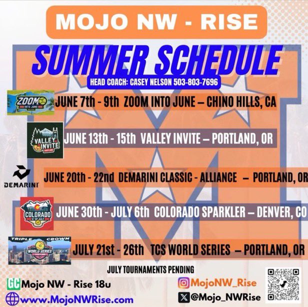 KSteffek2026's tweet image. Summer schedule! @Mojo_NWRise 

@ExtraInningSB @CoastRecruits @UncommittedUTR @SportPrepX @FGS_softball @Get2CollegAth @alyboytz @CoachJVaughan @StacyMayJohnson @coachmartinezzz @SherylGilmore7 @CoachMeadowPSU @StaceyNuveman @fearny37 @BryceTeKulve @UCSD_CoachP @UCSDsoftball