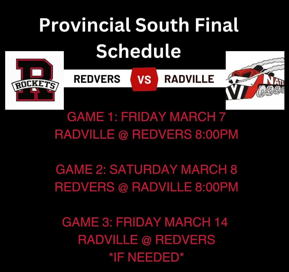 RedversRockets's tweet image. Provincial D South Final action coming soon! @Radvillenats #rocketshockey🚀