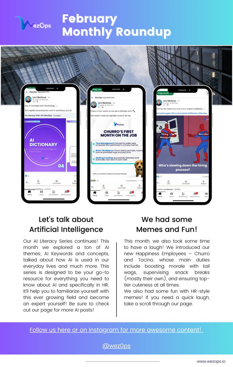 Another month of AI powering our content—plus some extra cuteness from our Happiness Employees! 🐶

Check out some of our favorite posts from February and let us know which one was your favorite! 💭

linkedin.com/posts/levibarb…