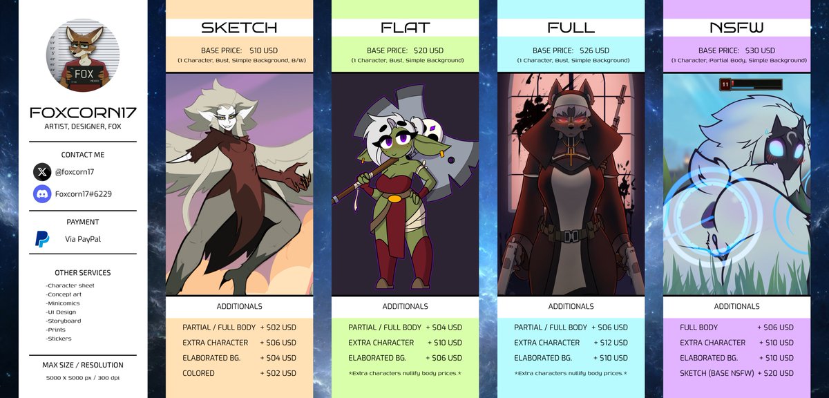 Foxcorn17 (Open Comms) tweet media