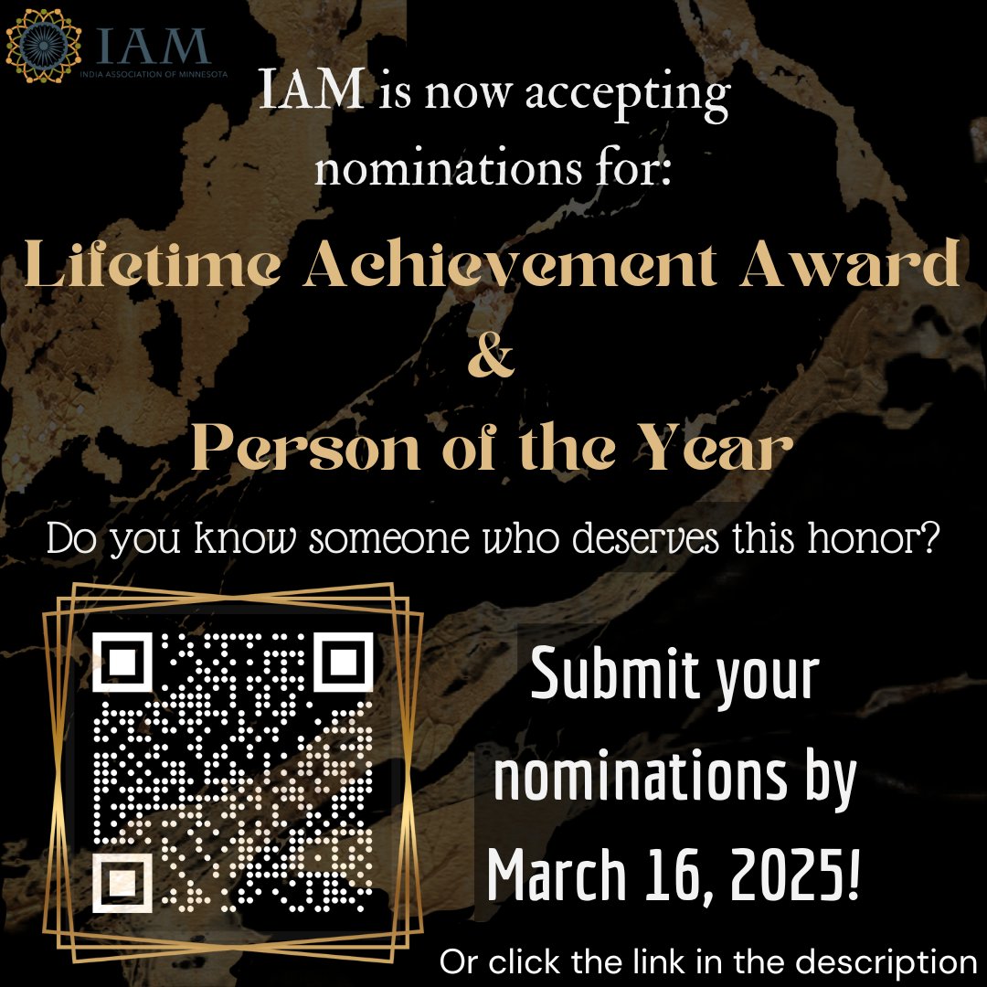IAM is looking for nominations for members of the community who have gone above and beyond in the service of the community, in their areas of expertise.
Please scan the QR code or click on the link below to submit your nomination(s).
 
forms.gle/jCagPhjXtQKw1B…

#IAMN2025