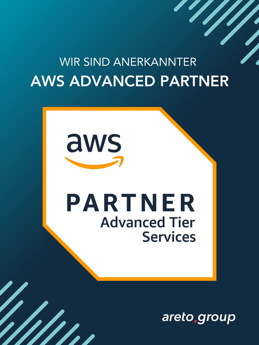areto_group's tweet image. Wir wurden von @awscloud offiziell als „Advanced Partner“ zertifiziert – bereits das zweite Jahr in Folge!🎉🚀Mit AWS ermöglichen wir unseren Kund*innen skalierbare, sichere und innovative Cloud-Lösungen, die ihre Datenstrategie auf das nächste Level heben💪
#AWSAdvancedPartner