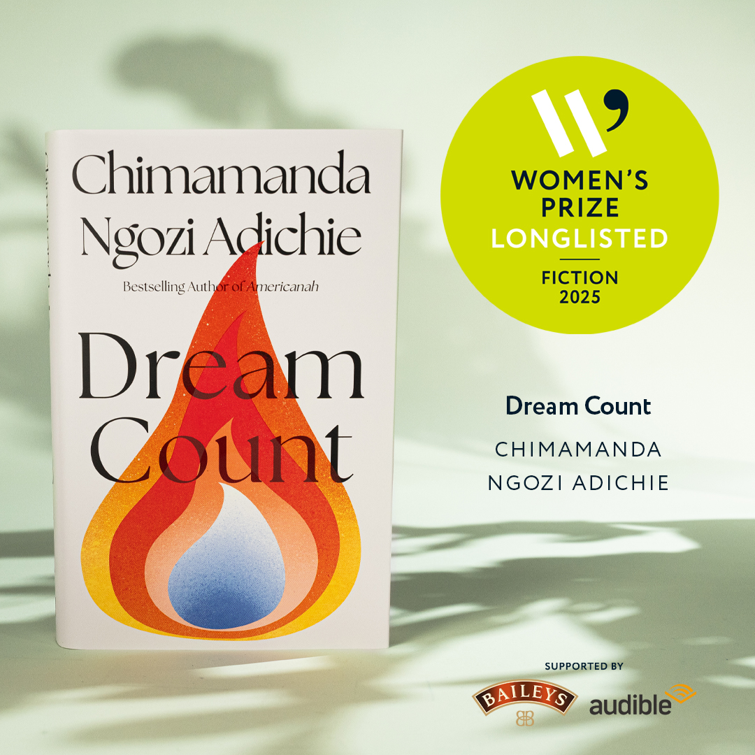 4th Estate Books (@4thestatebooks) on Twitter photo We are thrilled to announce that DREAM COUNT by <a href="/ChimamandaReal/">Chimamanda Ngozi Adichie</a> is longlisted for <a href="/WomensPrize/">Women's Prize</a> for Fiction 2025! 🔥
Out today, this is the searing story of four women and their loves, longings and desires from bestselling author Chimamanda Ngozi Adichie.
#WomensPrize We are thrilled to announce that DREAM COUNT by <a href="/ChimamandaReal/">Chimamanda Ngozi Adichie</a> is longlisted for <a href="/WomensPrize/">Women's Prize</a> for Fiction 2025! 🔥
Out today, this is the searing story of four women and their loves, longings and desires from bestselling author Chimamanda Ngozi Adichie.
#WomensPrize