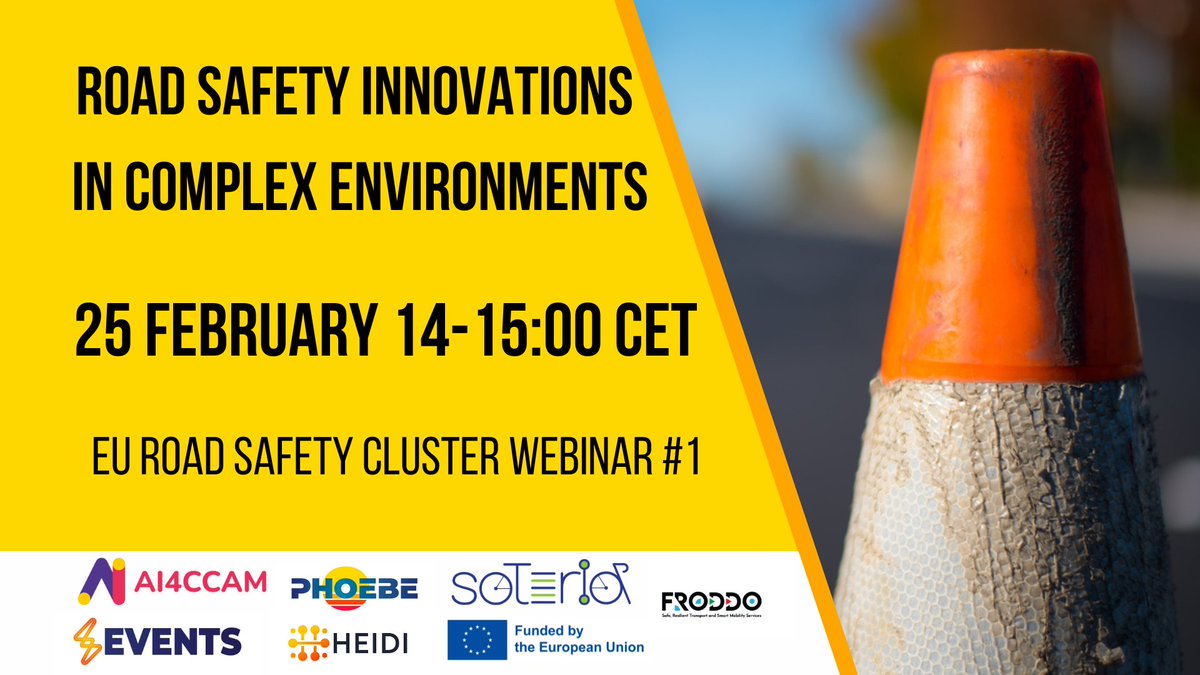 Project_PHOEBE's tweet image. 🥳We started our cooperation with the EU Road Safety Cluster very successfully! 80+ participants attended the first webinar💪 phoebe-project.eu/summary-safety…