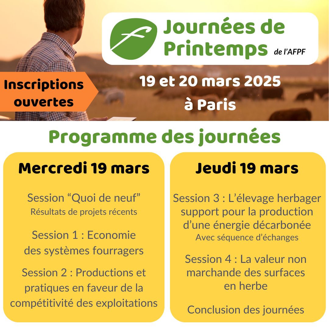 Prêts pour les prochaines journées de printemps ? 🤩 C'est bientôt !
Les inscriptions sont ouvertes, rendez-vous sur le site de l'AFPF pour consulter le programme détaillé et vous inscrire !