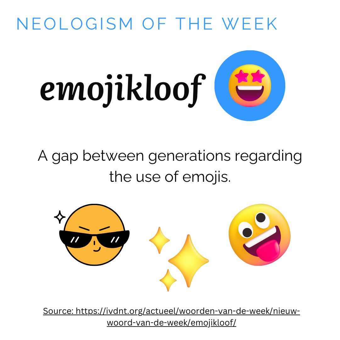 🌱☘️Spring has come and our #tuesdayneologism is here again! EMOJIKLOOF (noun): The gap between generations in their interpretation of emoticons and emojis. While younger users see a thumbs-up emoji as passive-aggressive, older generations may view it as affirmative. #neology