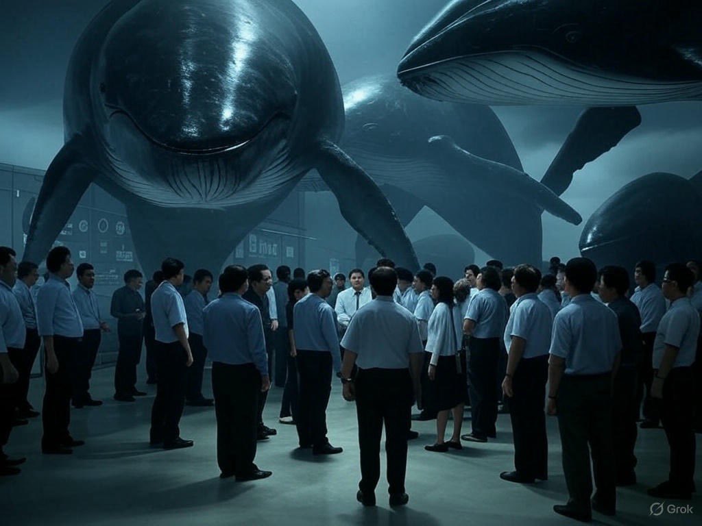 Cryptofacts___'s tweet image. Institutional whales rig the crypto game, pumping and dumping while retail traders drown in their wake. Market manipulation leaves the little guy holding the bag—again.

Do you agree?