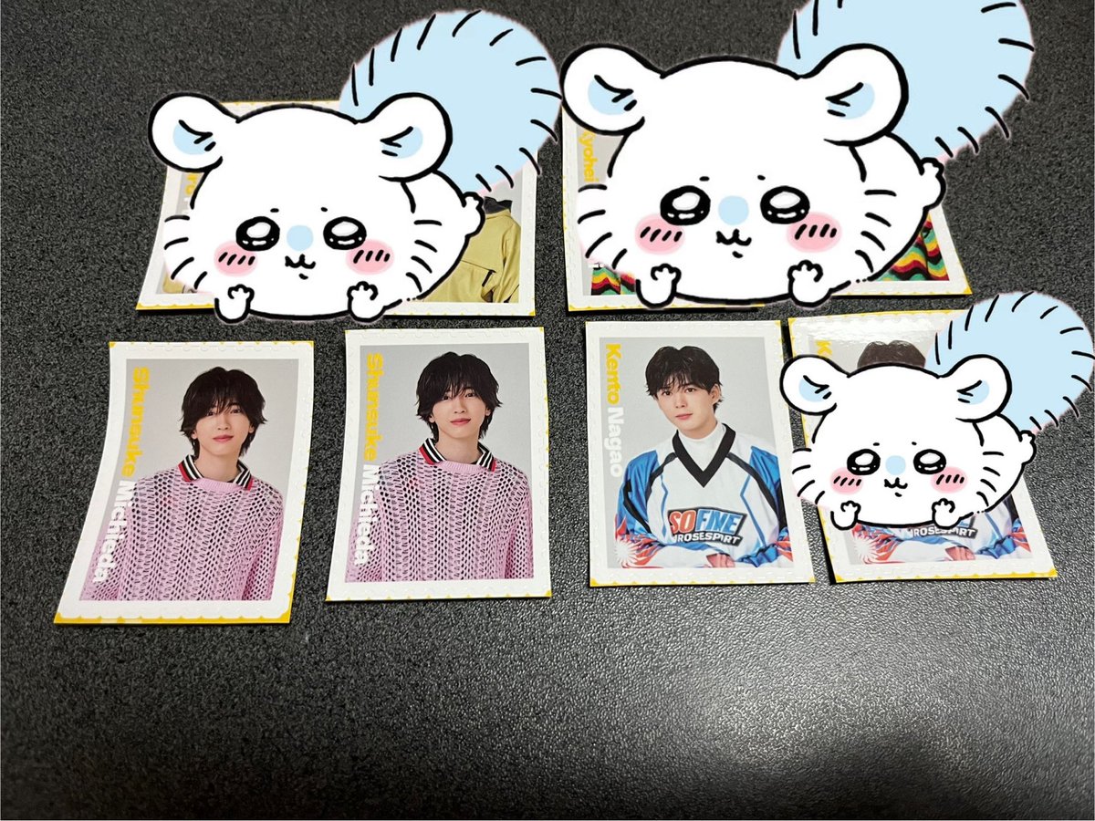 rk728ro's tweet photo. 交換
なにわ男子 Doki it 切手風ステッカー 

譲▶︎道枝 長尾①

求▶︎大西

 #なにわ男子_Dokiit  #なにわ男子譲 https://t.co/YHEpvkLPg9